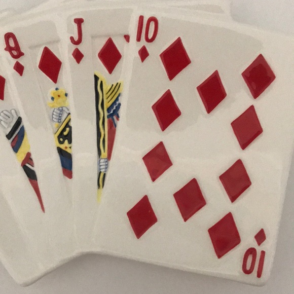 FITZ AND FLOYD Game Night Snack Plates EUC - Picture 5 of 10